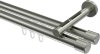 10213146-XX39 Innenlauf Gardinenstange Edelstahl-Optik 20 mm Ø 2-läufig SITENO - Santo