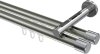 10213146-XX3912 Innenlauf Gardinenstange Aluminium / Metall 20 mm Ø 2-läufig SITENO - Santo Edelstahl-Optik / Chrom