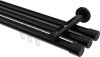 10213147-XX29 Innenlauf Gardinenstange Aluminium / Metall 20 mm Ø 3-läufig SITENO - Santo Schwarz