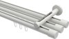 10213147-XX32 Innenlauf Gardinenstange Aluminium / Metall 20 mm Ø 3-läufig SITENO - Santo Weiß