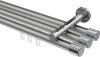 10213147-XX3312 Innenlauf Gardinenstange Aluminium / Metall 20 mm Ø 3-läufig SITENO - Santo Silbergrau / Chrom
