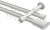 10213226-XX32 Innenlauf Gardinenstange Aluminium / Metall 20 mm Ø 2-läufig PRESTIGE - Bento Weiß