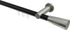 10213311-102939 Innenlauf Gardinenstange Aluminium / Metall 20 mm Ø PLATON - Tanara Schwarz / Edelstahl-Optik