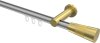 10213311-XX3338 Innenlauf Gardinenstange Aluminium / Metall 20 mm Ø PLATON - Tanara Silbergrau / Messing-Optik