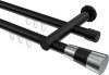 10213312-1029 Innenlauf Gardinenstange Aluminium / Metall 20 mm Ø 2-läufig PLATON - Tanara Schwarz