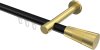 10213325-XX2938 Innenlauf Gardinenstange Aluminium / Metall 20 mm Ø PRESTIGE - Tanara Schwarz / Messing-Optik