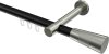 10213325-102939 Innenlauf Gardinenstange Aluminium / Metall 20 mm Ø PRESTIGE - Tanara Schwarz / Edelstahl-Optik
