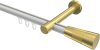 10213325-103238 Innenlauf Gardinenstange Aluminium / Metall 20 mm Ø PRESTIGE - Tanara Weiß / Messing-Optik