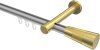 10213325-XX3338 Innenlauf Gardinenstange Aluminium / Metall 20 mm Ø PRESTIGE - Tanara Silbergrau / Messing-Optik