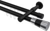 10213326-1029 Innenlauf Gardinenstange Aluminium / Metall 20 mm Ø 2-läufig PRESTIGE - Tanara Schwarz