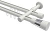 10213326-1032 Innenlauf Gardinenstange Aluminium / Metall 20 mm Ø 2-läufig PRESTIGE - Tanara Weiß