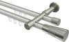 10213326-103239 Innenlauf Gardinenstange Aluminium / Metall 20 mm Ø 2-läufig PRESTIGE - Tanara Weiß / Edelstahl-Optik