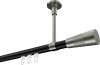 10213333-102939 Innenlauf Gardinenstange Aluminium / Metall 20 mm Ø SONETTE - Tanara Schwarz / Edelstahl-Optik