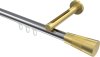 10213345-XX1238 Innenlauf Gardinenstange Aluminium / Metall 20 mm Ø SITENO - Tanara Chrom / Messing-Optik