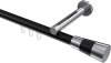 10213345-102912 Innenlauf Gardinenstange Aluminium / Metall 20 mm Ø SITENO - Tanara Schwarz / Chrom