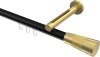 10213345-XX2938 Innenlauf Gardinenstange Aluminium / Metall 20 mm Ø SITENO - Tanara Schwarz / Messing-Optik