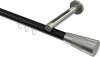 10213345-XX2939 Innenlauf Gardinenstange Aluminium / Metall 20 mm Ø SITENO - Tanara Schwarz / Edelstahl-Optik