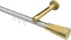 10213345-XX3238 Innenlauf Gardinenstange Aluminium / Metall 20 mm Ø SITENO - Tanara Weiß / Messing-Optik