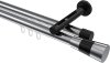 10213346-XX1229 Innenlauf Gardinenstange Aluminium / Metall 20 mm Ø 2-läufig SITENO - Tanara Chrom / Schwarz