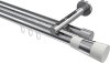 10213346-XX123212 Innenlauf Gardinenstange Aluminium / Metall 20 mm Ø 2-läufig SITENO - Tanara Chrom