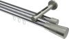 10213346-XX1239 Innenlauf Gardinenstange Aluminium / Metall 20 mm Ø 2-läufig SITENO - Tanara Chrom / Edelstahl-Optik