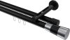 10213346-XX29 Innenlauf Gardinenstange Aluminium / Metall 20 mm Ø 2-läufig SITENO - Tanara Schwarz
