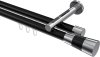 10213346-102912 Innenlauf Gardinenstange Aluminium / Metall 20 mm Ø 2-läufig SITENO - Tanara Schwarz / Chrom