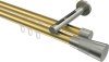 10213346-XX3839 Innenlauf Gardinenstange Messing-Optik / Edelstahl-Optik 20 mm Ø 2-läufig SITENO - Tanara