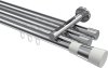 10213347-10123212 Innenlauf Gardinenstange Aluminium / Metall 20 mm Ø 3-läufig SITENO - Tanara Chrom