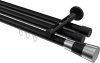 10213347-1029 Innenlauf Gardinenstange Aluminium / Metall 20 mm Ø 3-läufig SITENO - Tanara Schwarz