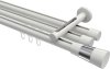 10213347-XX32 Innenlauf Gardinenstange Aluminium / Metall 20 mm Ø 3-läufig SITENO - Tanara Weiß