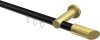 10213411-XX2938 Innenlauf Gardinenstange Aluminium / Metall 20 mm Ø PLATON - Verano Schwarz / Messing-Optik