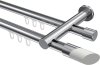 10213412-10121232 Innenlauf Gardinenstange Aluminium / Metall 20 mm Ø 2-läufig PLATON - Verano Chrom