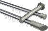 10213412-XX1239 Innenlauf Gardinenstange Aluminium / Metall 20 mm Ø 2-läufig PLATON - Verano Chrom / Edelstahl-Optik