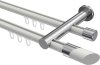 10213412-103212 Innenlauf Gardinenstange Aluminium / Metall 20 mm Ø 2-läufig PLATON - Verano Weiß / Chrom