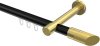 10213425-XX2938 Innenlauf Gardinenstange Aluminium / Metall 20 mm Ø PRESTIGE - Verano Schwarz / Messing-Optik