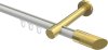 10213425-XX3238 Innenlauf Gardinenstange Aluminium / Metall 20 mm Ø PRESTIGE - Verano Weiß / Messing-Optik