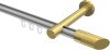 10213425-103338 Innenlauf Gardinenstange Aluminium / Metall 20 mm Ø PRESTIGE - Verano Silbergrau / Messing-Optik