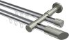 10213426-XX1239 Innenlauf Gardinenstange Aluminium / Metall 20 mm Ø 2-läufig PRESTIGE - Verano Chrom / Edelstahl-Optik