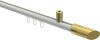 10213434-XX3238 Innenlauf Gardinenstange Aluminium / Metall 20 mm Ø SONIUS - Verano Weiß / Messing-Optik