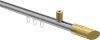 10213434-XX3338 Innenlauf Gardinenstange Aluminium / Metall 20 mm Ø SONIUS - Verano Silbergrau / Messing-Optik