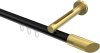 10213445-XX2938 Innenlauf Gardinenstange Aluminium / Metall 20 mm Ø SITENO - Verano Schwarz / Messing-Optik