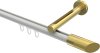 10213445-XX3238 Innenlauf Gardinenstange Aluminium / Metall 20 mm Ø SITENO - Verano Weiß / Messing-Optik