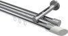 10213446-XX121232 Innenlauf Gardinenstange Aluminium / Metall 20 mm Ø 2-läufig SITENO - Verano Chrom