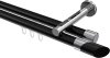 10213446-102912 Innenlauf Gardinenstange Aluminium / Metall 20 mm Ø 2-läufig SITENO - Verano Schwarz / Chrom