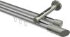 10213446-103339 Innenlauf Gardinenstange Aluminium / Metall 20 mm Ø 2-läufig SITENO - Verano Silbergrau / Edelstahl-Optik