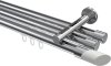 10213447-XX121232 Innenlauf Gardinenstange Aluminium / Metall 20 mm Ø 3-läufig SITENO - Verano Chrom