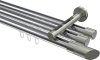10213447-XX1239 Innenlauf Gardinenstange Aluminium / Metall 20 mm Ø 3-läufig SITENO - Verano Chrom / Edelstahl-Optik
