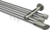 10213447-XX3339 Innenlauf Gardinenstange Aluminium / Metall 20 mm Ø 3-läufig SITENO - Verano Silbergrau / Edelstahl-Optik