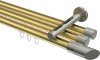 10213447-XX3839 Innenlauf Gardinenstange Messing-Optik / Edelstahl-Optik 20 mm Ø 3-läufig SITENO - Verano